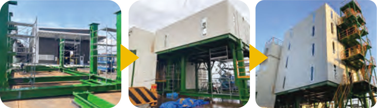 ブロック工法による工期短縮を実現を示した画像